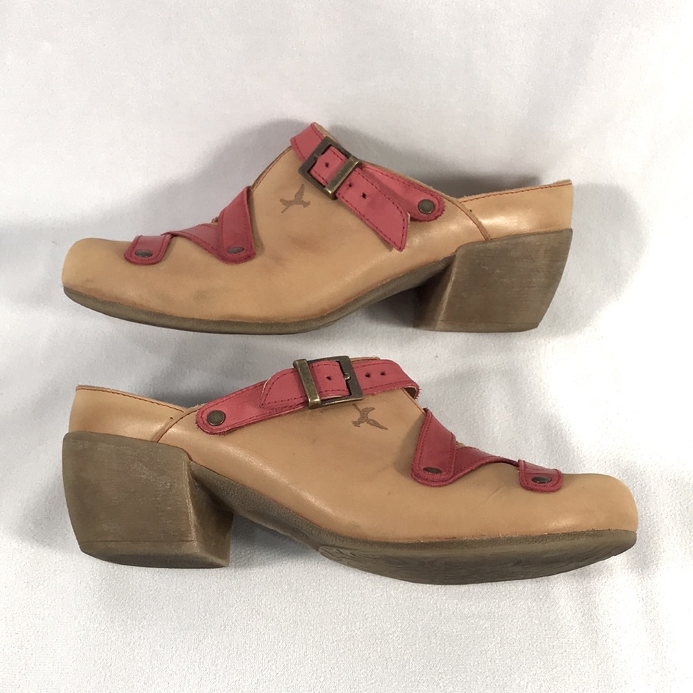 Portofino Natural Tan Leather Clogs Size 38 or 7-7.5 US